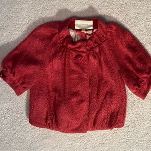 Leifsdottir (sold at Anthropologie) pink cropped vintage-style jacket